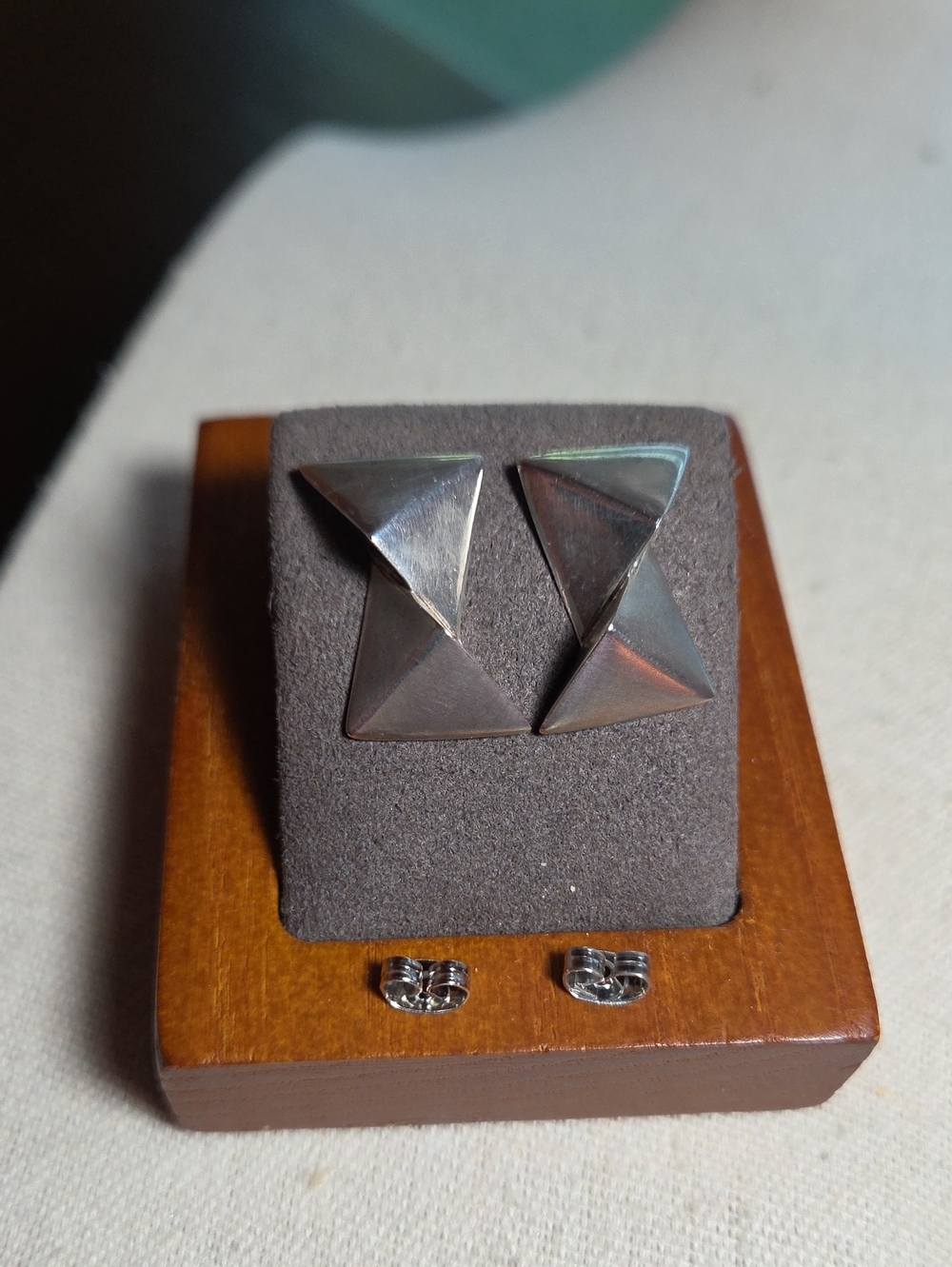 Sterling Silver Mid-Century Modern Earrings